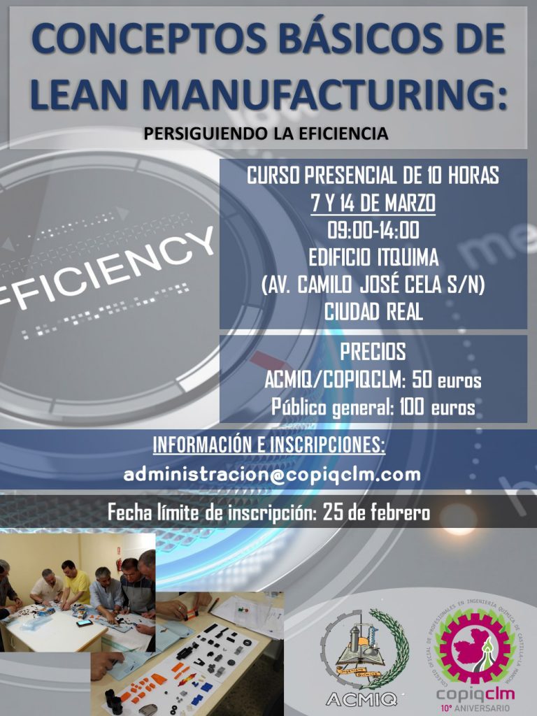 Curso “Conceptos básicos de Lean Manufacturing: persiguiendo la eficiencia” 