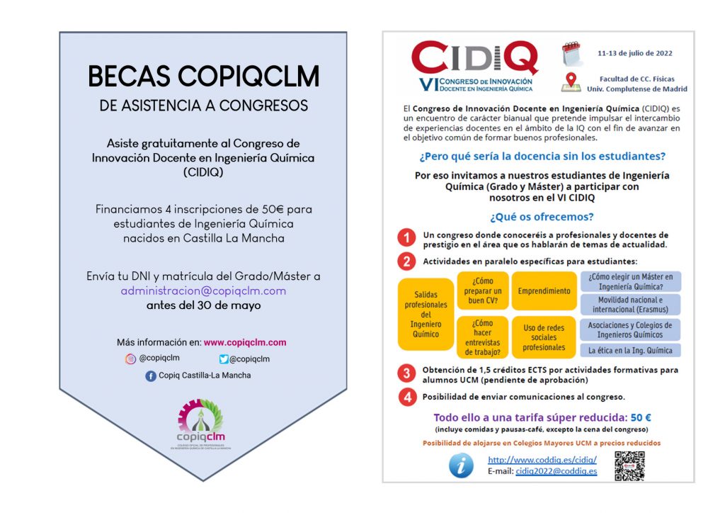 VI Congreso de Innovación Docente en Ingeniería Química (CODIQ)